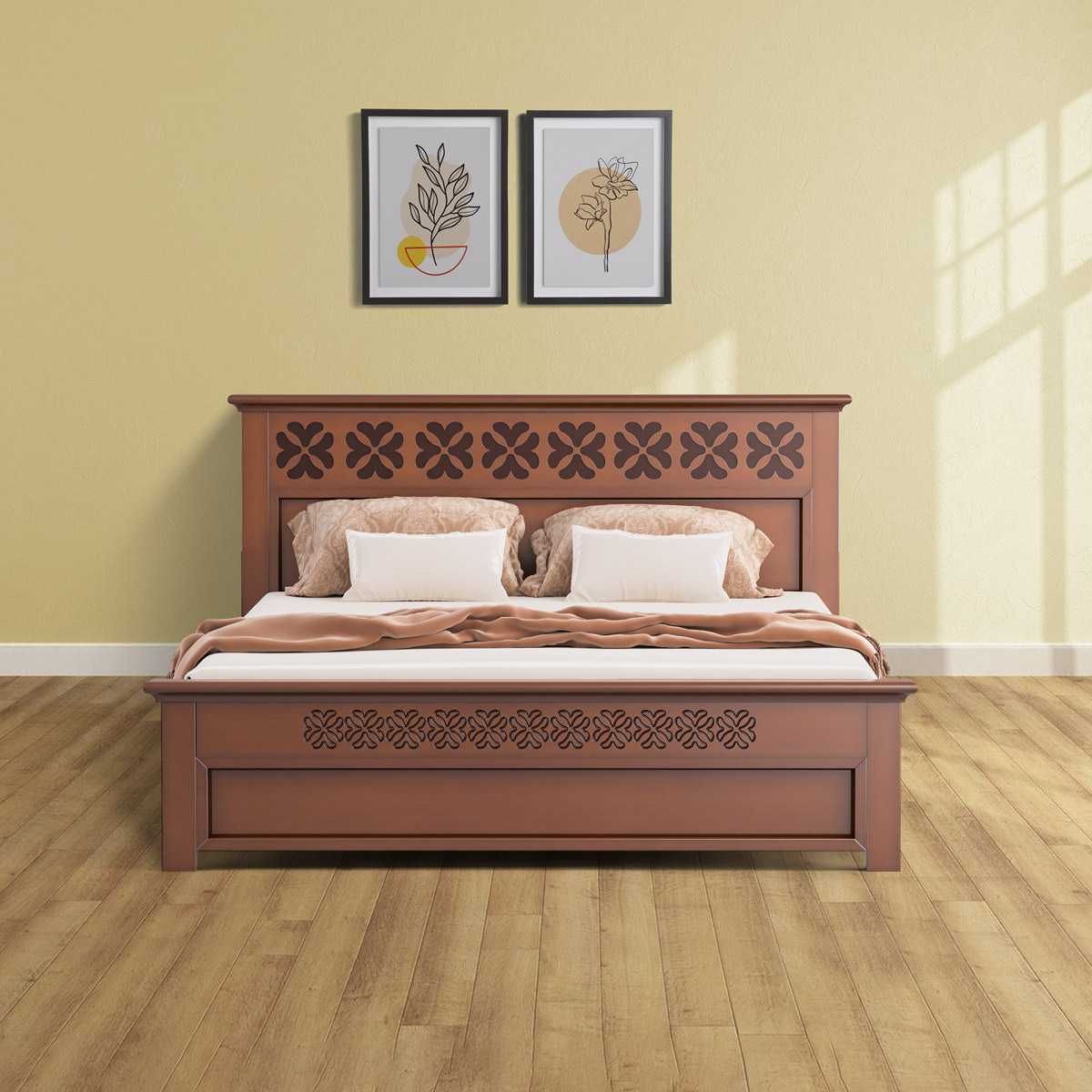 WOODEN BED- FLORIDA (Double Bed)