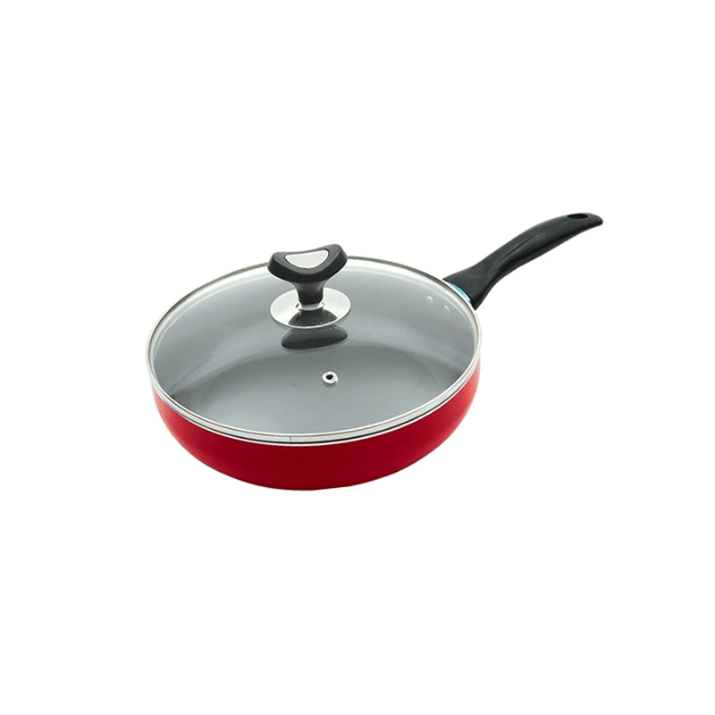 Vision NS Glamour Fry-Pan with Lid IB (Red) - 24cm