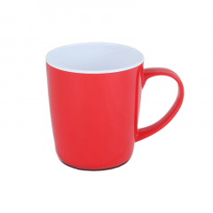 TWO COLOR PARIS MUG 450 ML - WHITE & RED