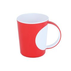 TWO COLOR TEA MUG-WHITE & RED