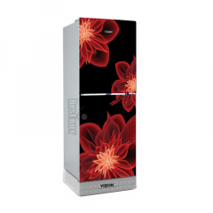 VISION GLASS DOOR REFRIGERATOR RE-216 LITRE DAHLIA RED