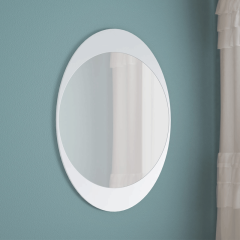 WALL MIRROR- WHITE OVAL | CRAFT ITEMS-748