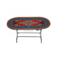 DINING TABLE ELEGANT FAMILY S/L PRINT INDIGO-BLACK