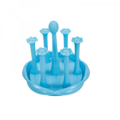 FLOWER GLASS STAND - LIGHT BLUE