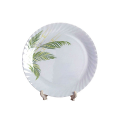 10.3" CRAZY COUP PLATE-GREEN LEAF BB