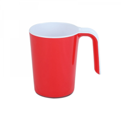 TWO COLOR BEAUTY MUG - WHITE & RED