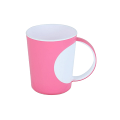 TWO COLOR TEA MUG-WHITE & TR.PINK