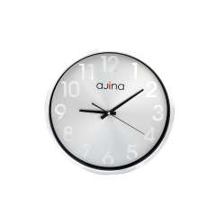 DELUXE WALL CLOCK ROUND W/O DIGIT - SILVER