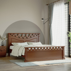 OYSTER-WOODEN KING BED | BDH-336-3-2-20
