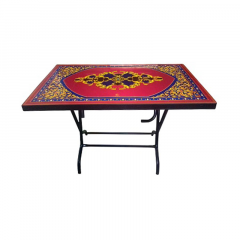 DECO CLASSIC TABLE 6 SEAT S/L PRINT STONE - BLACK