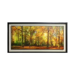 WOODEN FRAME FOREST (41X21)