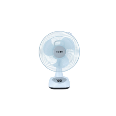 VISION RECHARGEABLE TABLE FAN 12" WHITE COLOR WITH USB CHARGER