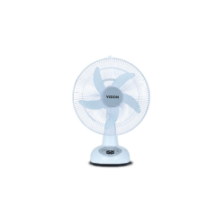 VISION RECHARGEABLE TABLE FAN-14''(WHITE)-USB CHARGER