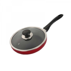 TPR NS GLAMOUR FRY PAN WITH LID (RED)- 28CM