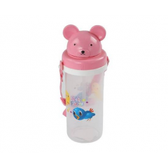 PRETTY WATER BOTTLE WITH BELT 400 ML-PINK