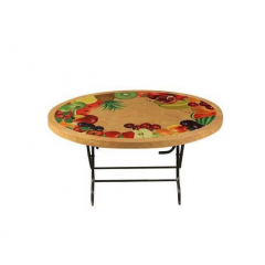 6 SEATED DELUXE TABLE-PRINT SANDAL WOOD S/L