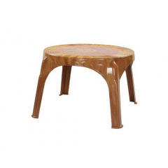 CAINO ROUND CENTER TABLE (CROWN) PRINT-SANDAL WOOD
