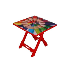 BABY FOLDING TABLE PRINTED PENCIL RED