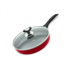 VIGO NS GLAMOUR FRY PAN WITH LID (MARUN)-28 CM