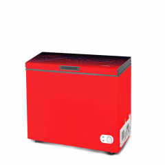 VISION GLASS DOOR CHEST FREEZER RE-250 LITRE MAGIC LINE MAROON