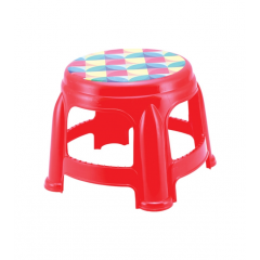 SQUARE STOOL MEDIUM - RED
