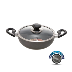 TOPPER NS GLAMOUR KARAI WITH LID IB (ASH) - 24 CM