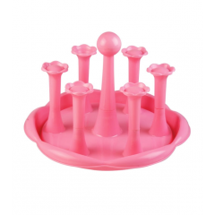FLOWER GLASS STAND - LIGHT PINK