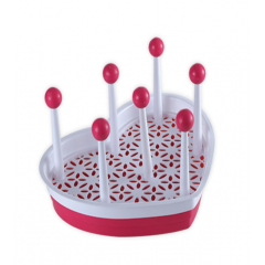 HEART GLASS STAND - LIGHT PINK