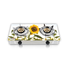 VISION NATURAL GAS DOUBLE GLASS BODY GAS STOVE SUN FLOWER 3D