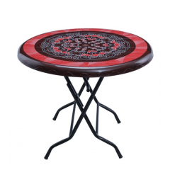 DINING TABLE 4 SEAT RO ST/LEG PRINT MAJESTIC-BLACK