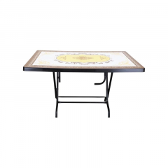 6 SEATED SQUARE TABLE-PRINT BLACK (ST/L)-DIAMOND
