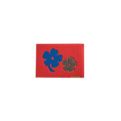 SUPPORT FLOOR MAT FLOWER(48X68 CM) -12 MM RED