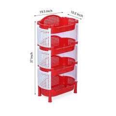 STYLE FENCE RACK 4 - STEP RED & WHITE