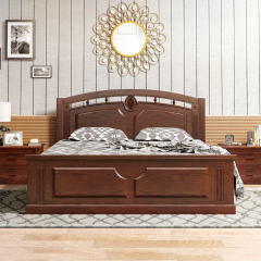 LOTUS WOODEN DOUBLE BED | BDH-328-3-1-20