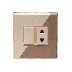 CLICK MARIGOLD 2PIN SOCKET WITH SWITCH