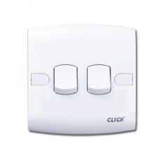 CLICK-TOUCH-2 GANG 1 WAY SWITCH