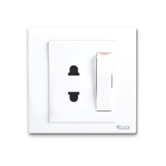 CLICK-TULIP-2 PIN SOCKET WITH SWITCH,10A