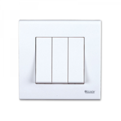 CLICK-TULIP-3 GANG 1 WAY SWITCH