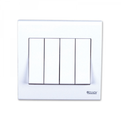 CLICK-TULIP-4 GANG 1 WAY SWITCH