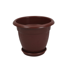 MODERN  FLOWER TUB WITH TRAY 12"-RW (10L)-TEL