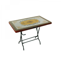 6 SEATED SQUARE TABLE-PRINT R/W DIAMOND(ST/L)-TEL