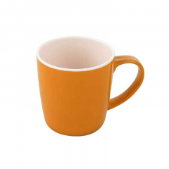 PARIS MUG 350 ML WITH LID-WHITE & TR ORANGE