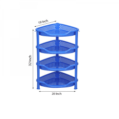 CORNER RACK 4 STEP - SM BLUE