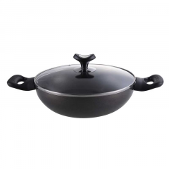 TOPPER NONSTICK KARAI WITH LID RED 26 CM