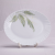 13.5" Crazy Oval Dish-Green Leaf