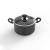 TPR NS GLAMOUR CASSEROLE WITH LID (ASH) - 24CM