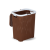 CAINO LAUNDRY BASKET SMALL - EAGLE BROWN