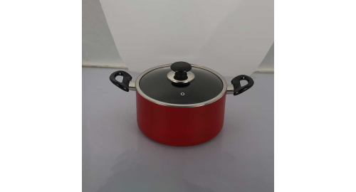 TOPPER NONSTICK GLAMOUR CASSEROLE WITH LID (RED) 28 CM