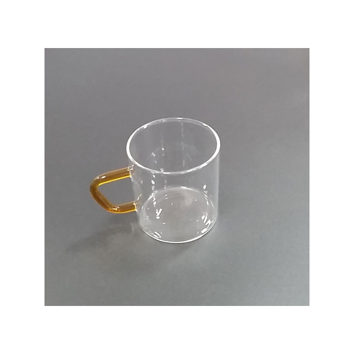 GLASS COLOUR MUG-BVCM190YL06-YELLOW-IMP