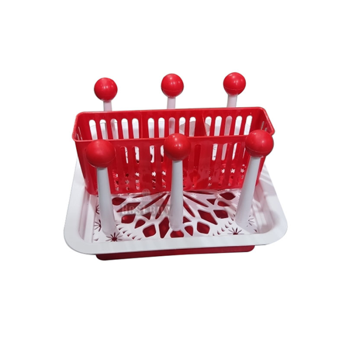LOVELY MULTI PURPOSE GLASS STAND - RED